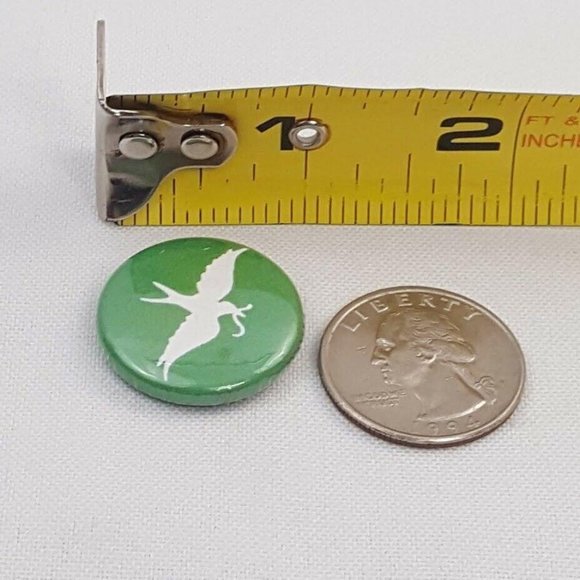 Alittlelark Button Art Pin Dove Olive Branch Silhouette Peace - Picture 6 of 6